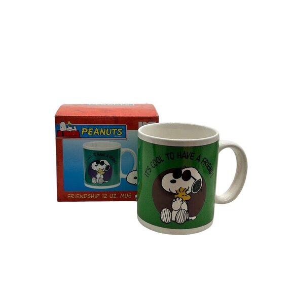 Snoopy Joe Cool & Woodstock Thrillsville Friendship Vandor 12 Oz Mug Peanuts - Picture 2 of 9